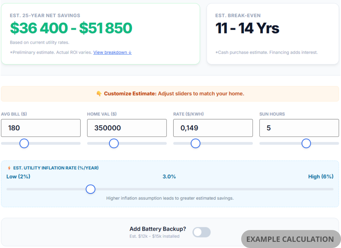 Solar Calculator Preview